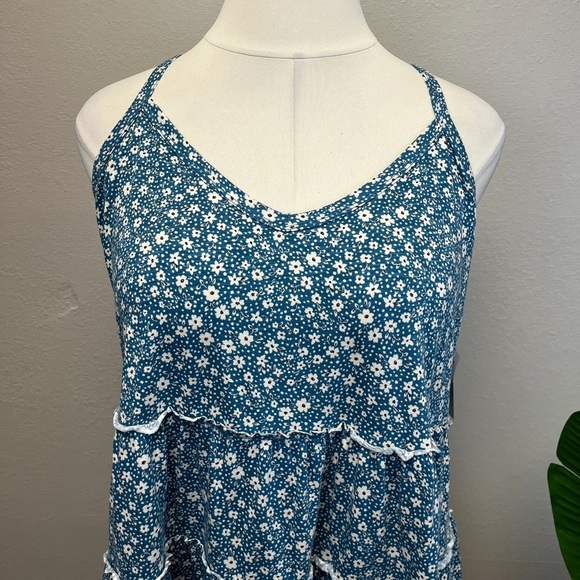 Torrid Blue Steel Floral Tiered Swing Cami - New - Size 5 (28) - Picture 3 of 4